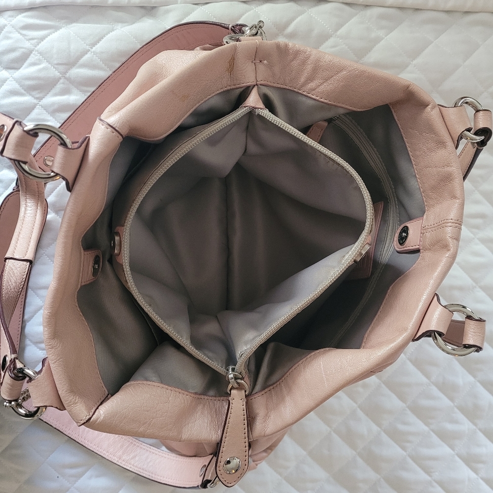 Vintage Pink Leather Coach Purse - Picture 9 of 10